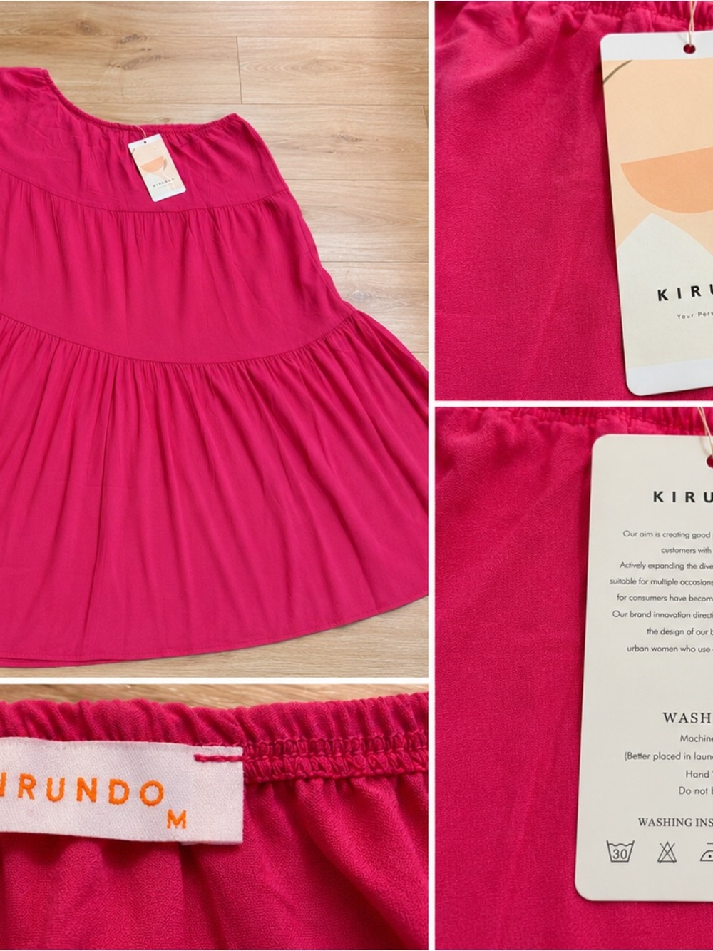 Kirundo Fuchsia Tiered Mini Dress